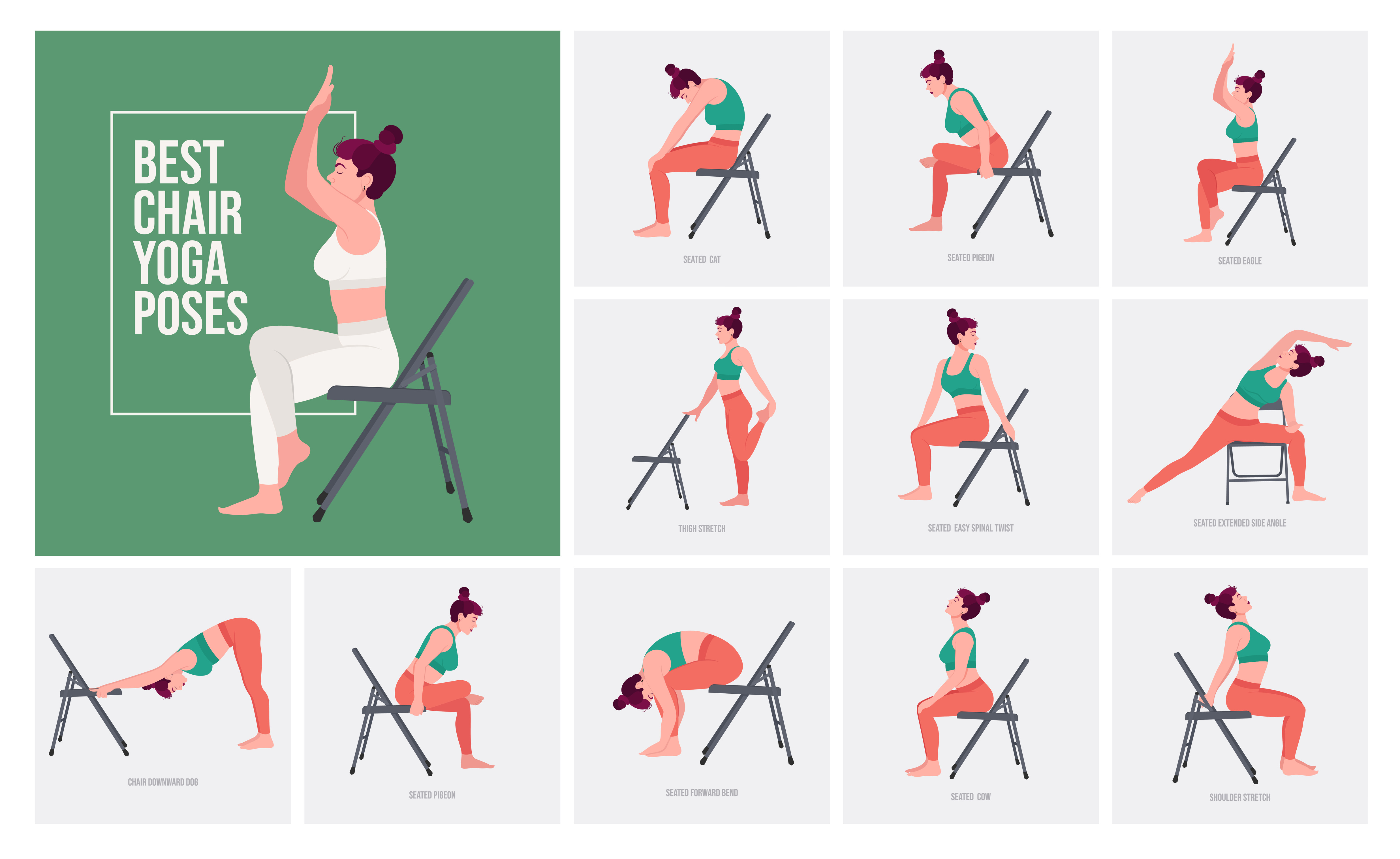 10 Best Printable Chair Yoga Poses PDF for Free at Printablee