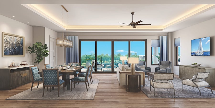 living room of assisted living community