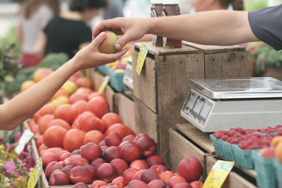 farmers market outside open air