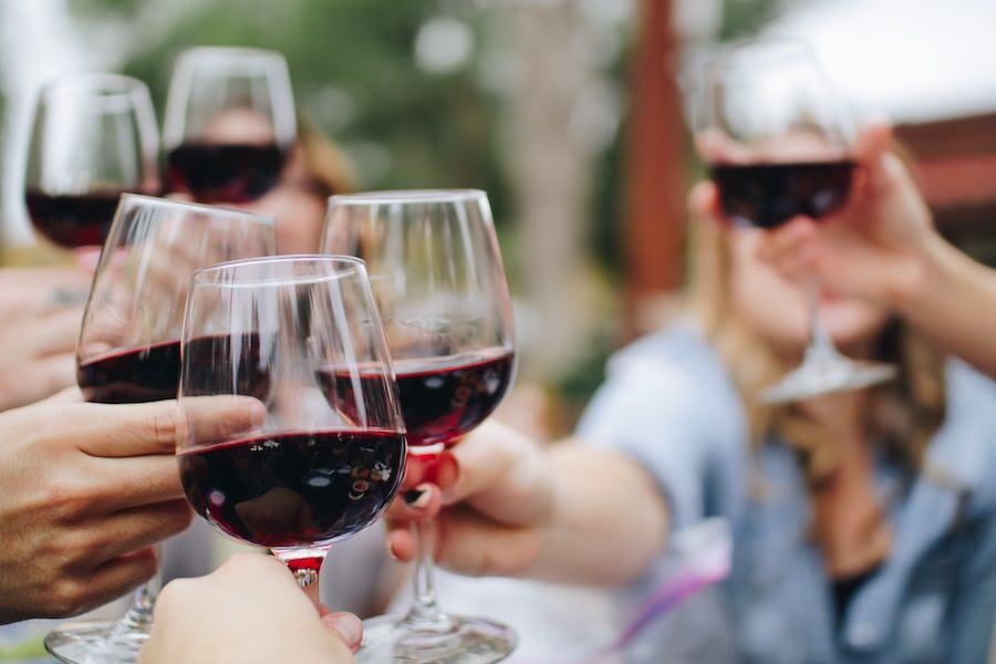 wine party with friends